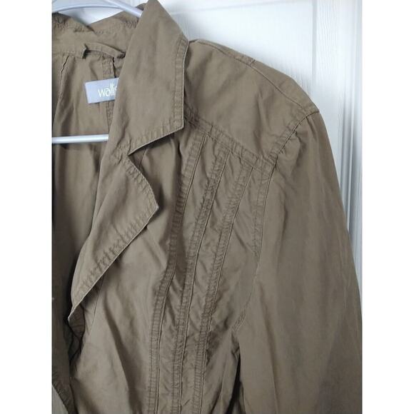 Wallis Woman 20 Blazer Casual Boho Lage look Pleated Brown Two Button - Picture 3 of 10